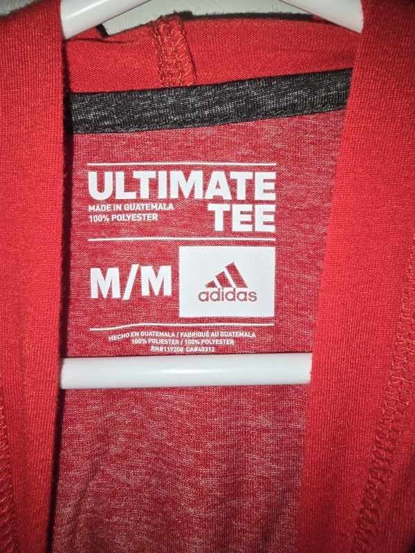 adidas Atlanta Hawks Ultimate Tee Hoodie Men's M Red Pullover Lightweight gallery