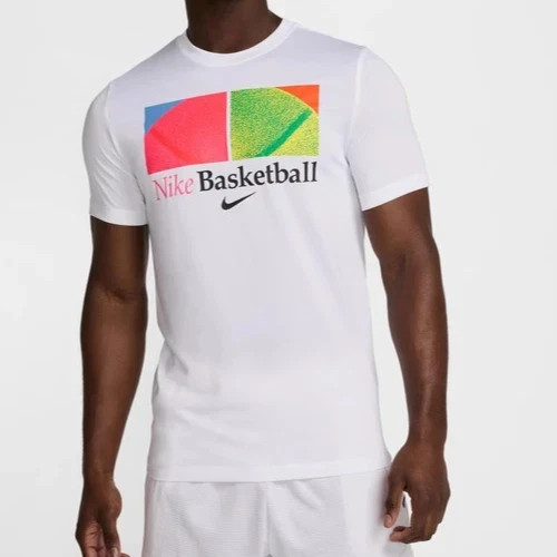 NEW Nike Men's White Multi Dri-FIT Basketball T-Shirt (HJ3354-100) LARGE gallery
