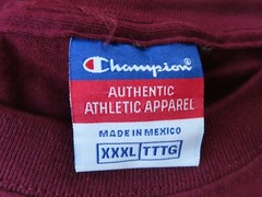 Vintage Champion 100% Cotton BLANK (3XL) T-Shirt MAROON