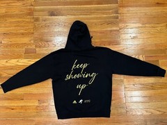 Adidas Runners NYC Gold Members Hoodie ~ Men Size Large~ Black ~ Keep Showing Up
