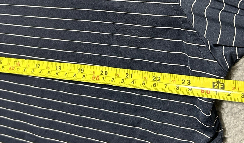 FootJoy Mens L Blue White Striped Polo Performance Golf Shirt Active FJ gallery