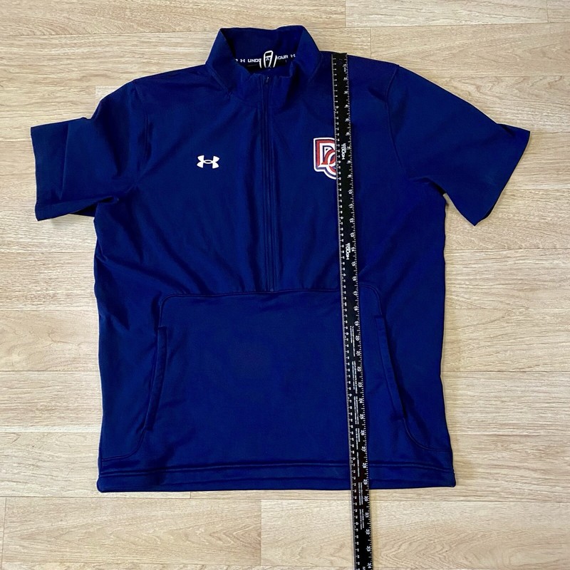 Diamond Club Baseball Pullover Men’s XL Blue 1/2 Zip Short Sleeve Shirt Jacket gallery
