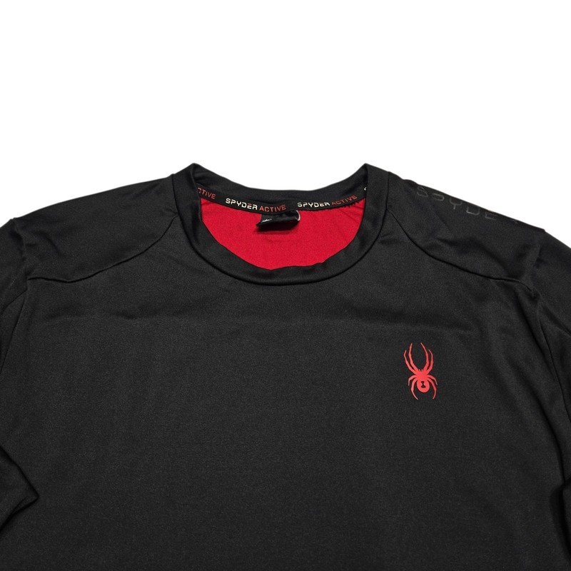 Spyder Active Shirt Mens Large Black Long Sleeve Pro Web Thermal Performance gallery