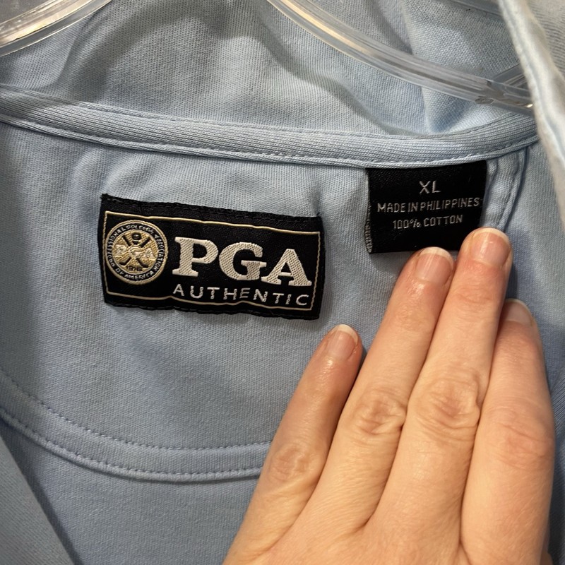 PGA Tour Golf 1/4 Zip Pullover Top Sweater Athletic Activewear Blue Mens XL gallery