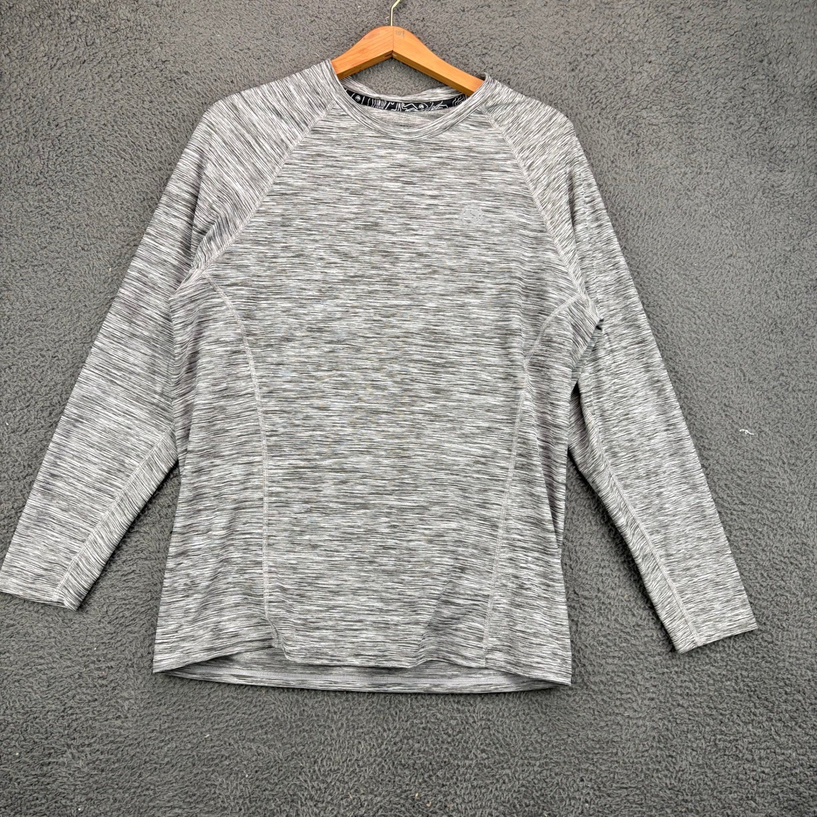 ClimateSmart Midweight Baselayer Mens Large Gray Space Dye Long Sleeve Shirt L gallery