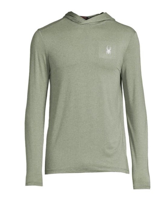 Spyder Mens Waffle Knit Pullover Hoodie 4-Way Stretch Quick Dry Size Large gallery