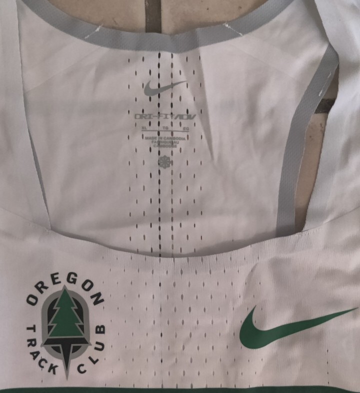 Nike Running Tank Oregon Track Club Singlet White Green DR5812-100 Mens Size XL gallery