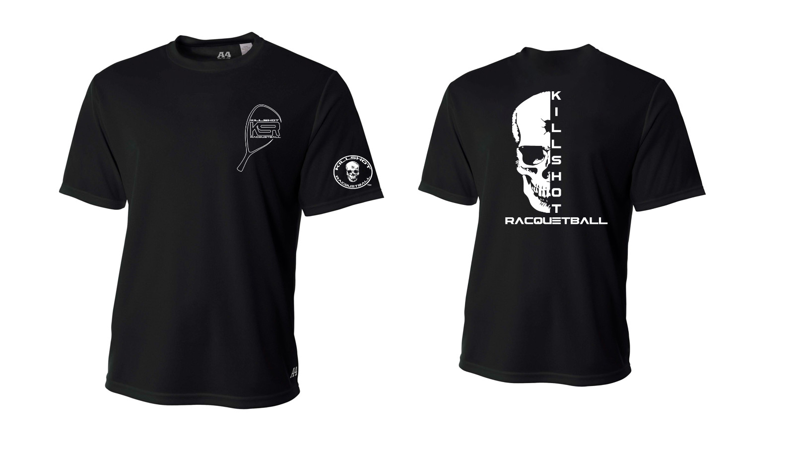 Killshot Racquetball | Performance Half Skull T Shirt - Short Sleeve gallery