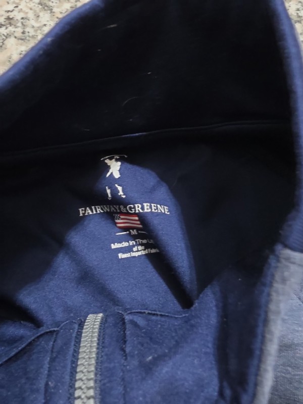 Fairway & Greene Pullover Sweatshirt Mens Med 1/4 Zip Golf Athletic Performance gallery