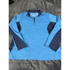 Kjus Roman Midlayer Half-Zip Pullover Blue Navy Mens XL UPF 50+ MG25-L03