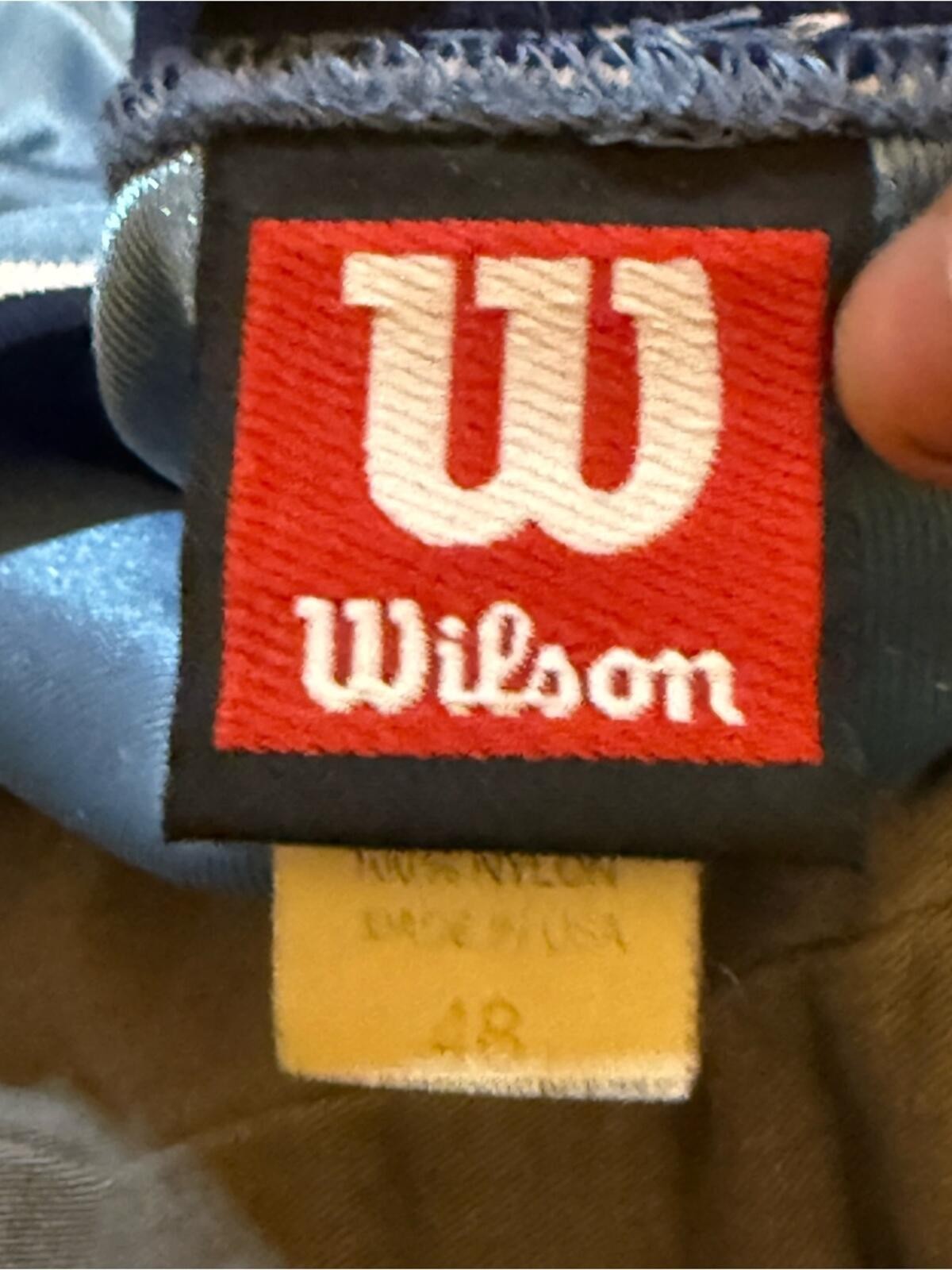 Vintage Wilson’s Light Blue Football Jersey with White Number 13 gallery