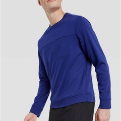 All in Motion Mens Ponte Crewneck Shirt Long Sleeve Royal Indigo Blue Size Small