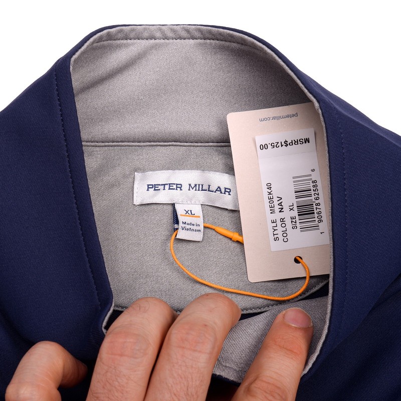 NWT Peter Millar Gettysburg College Perth Performance 1/4 Zip #ME0EK40 Mens XL gallery