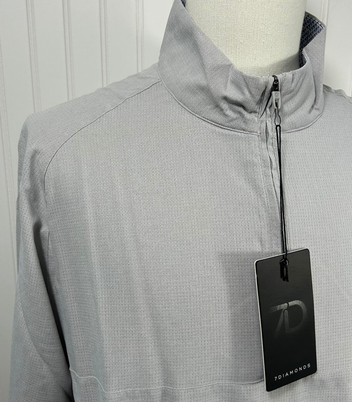7 DIAMONDS Oxygenate 1/4 Zip Pullover VAPOR Anti-Odor Quick Dry Stretch - LARGE gallery