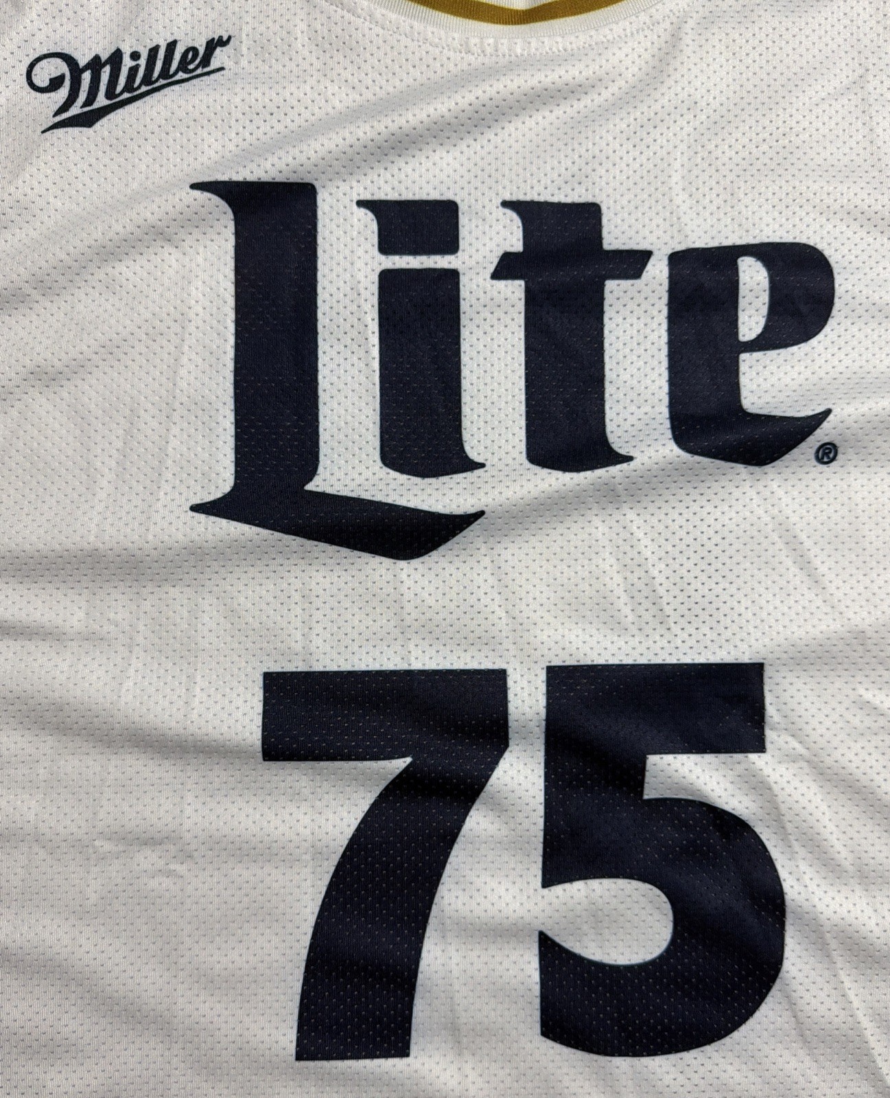 Miller Lite Beer Basketball Jersey #75 Miller Time Men’s XL Retro White Party gallery