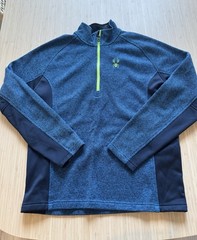 Spyder Pullover Mens Medium Blue Quarter Zip ProWeb Active Long Sleeve Athletic