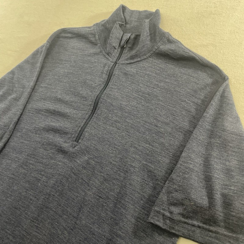 Minus33 Shirt Mens M Blue Superfine Merino Wool 1/4 Zip Base Layer Pullover 715 gallery