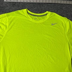 Nike Shirt Mens Size XL Neon Yellow Dri-Fit Short Sleeve Athletic Gym Training
