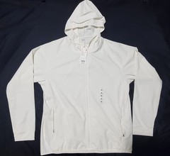 Uni Qlo Men’s OffWhite Long Sleeve Full Zipper With Hood Drifit XL New With Tags