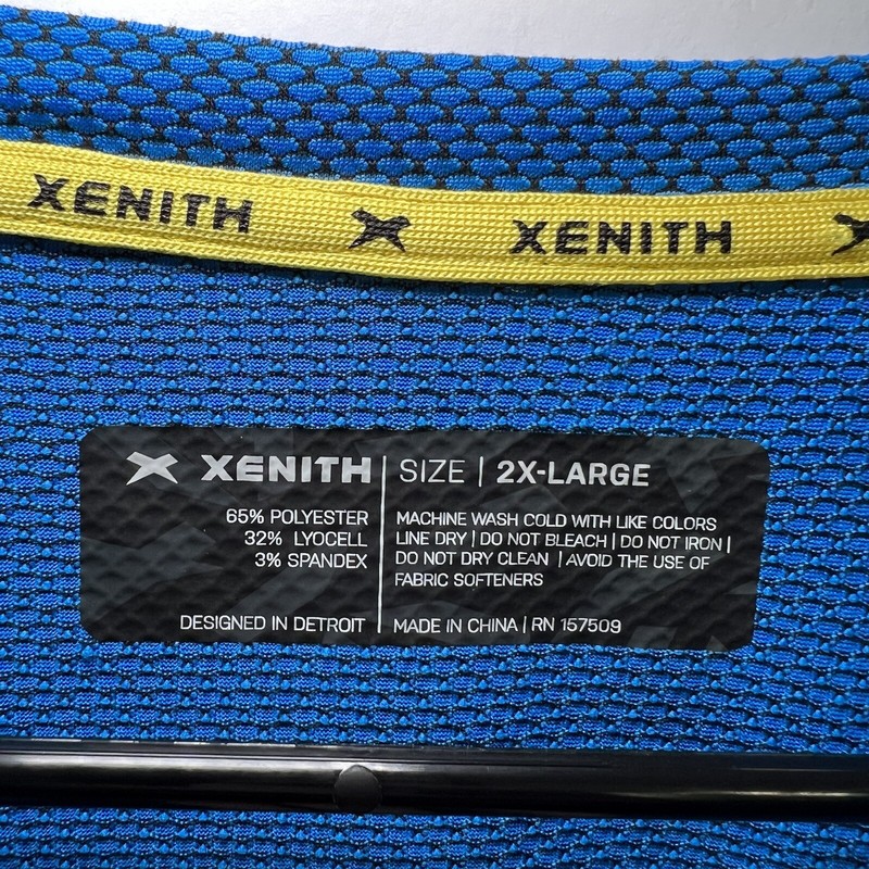 Xenith Athletic Tee T Shirt Men Size XXL 2XL Blue Lyocell Blend Short Sleeve Gym gallery