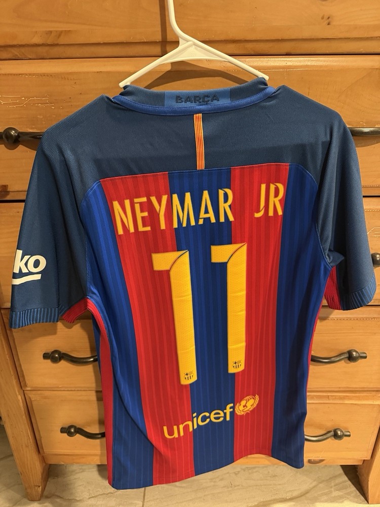 Nike FC Barcelona 2016/17 Neymar Jr #11 Home Jersey - Aeroswift Player Version S