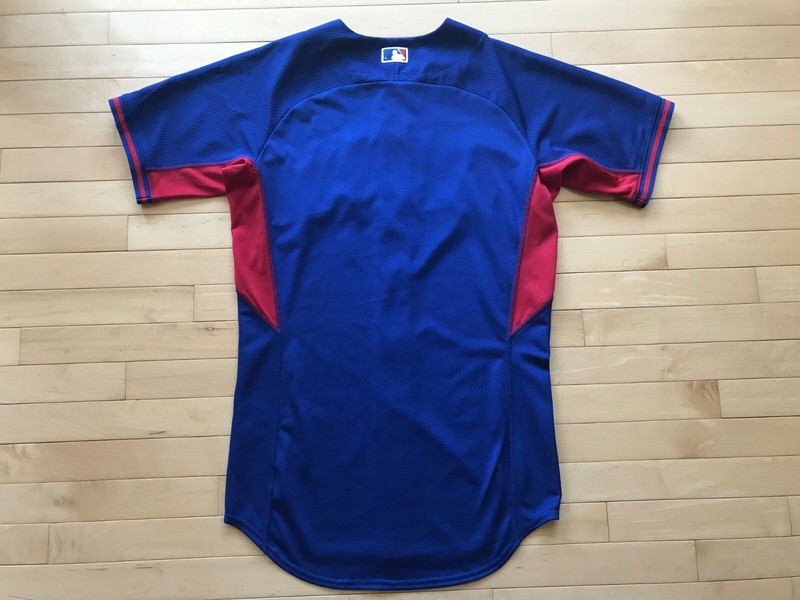 Majestic Texas Rangers Authentic Batting Practice Cool Base Jersey Sz 40 M Mens gallery
