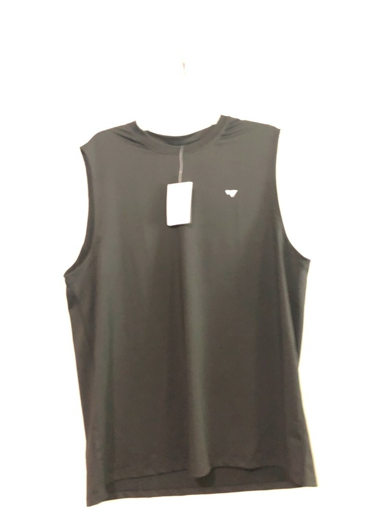 NWT Roadbox Plus Size 2XL Gray Men Athletic Sports Active Stretch Tank Top Tee