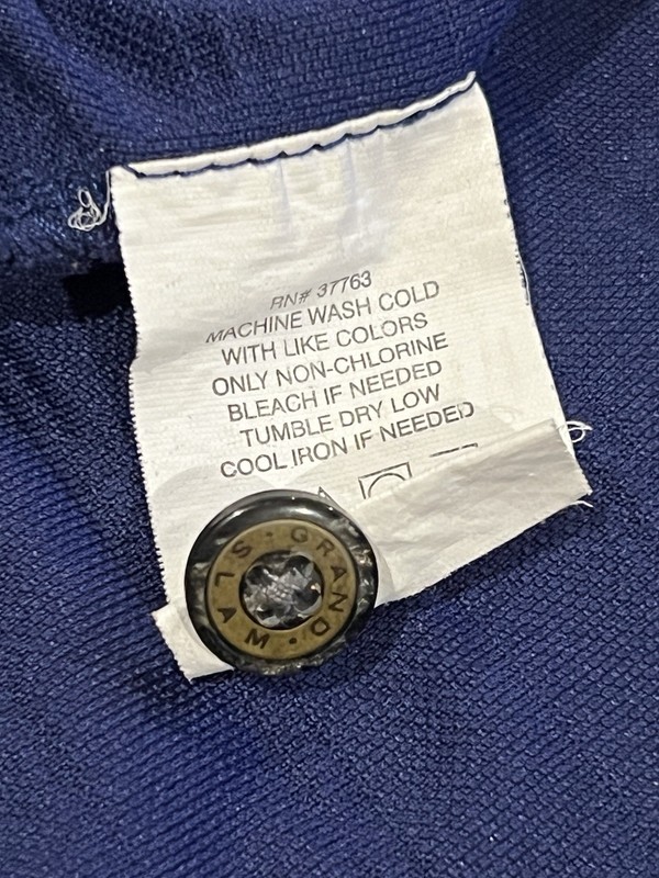Grand Slam Solid Short Sleeve Golf Polo Shirt Men Large Blue 100% Polyester gallery