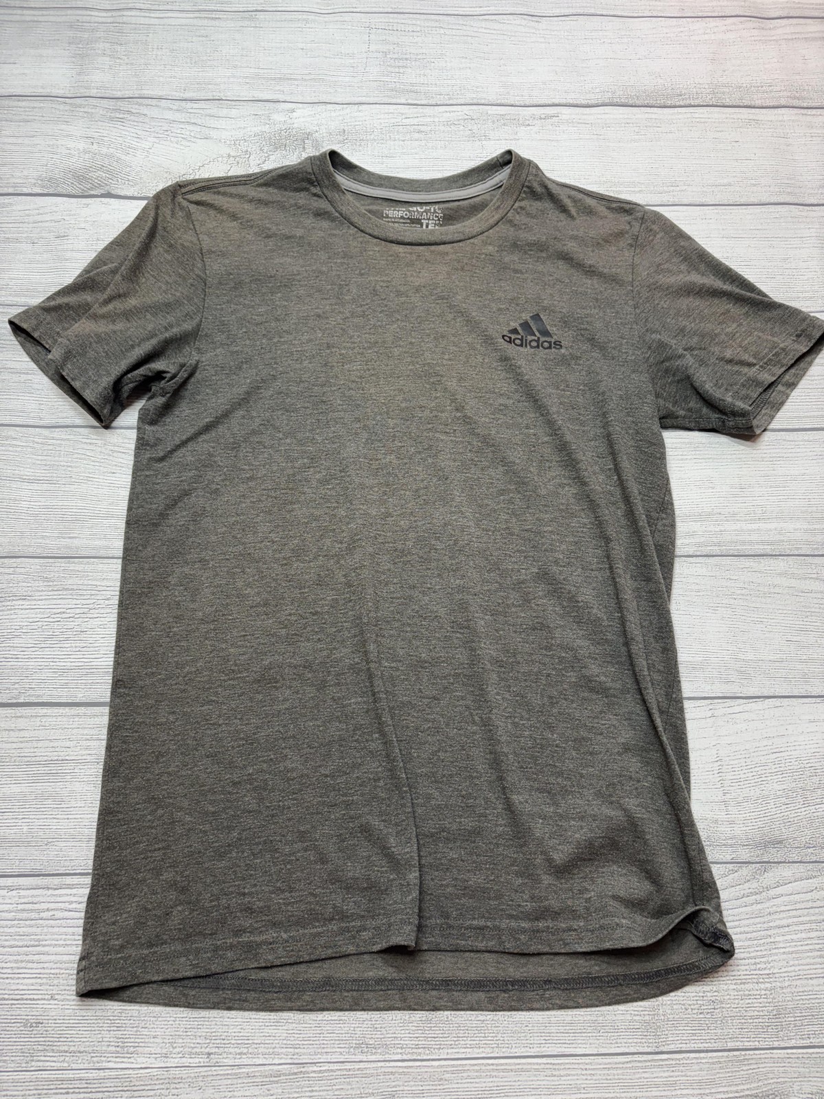 Adidas Climalite Go-To Shirt Mens Small Gray Short Sleeve Athletic Tee Top gallery