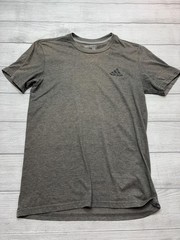 Adidas Climalite Go-To Shirt Mens Small Gray Short Sleeve Athletic Tee Top