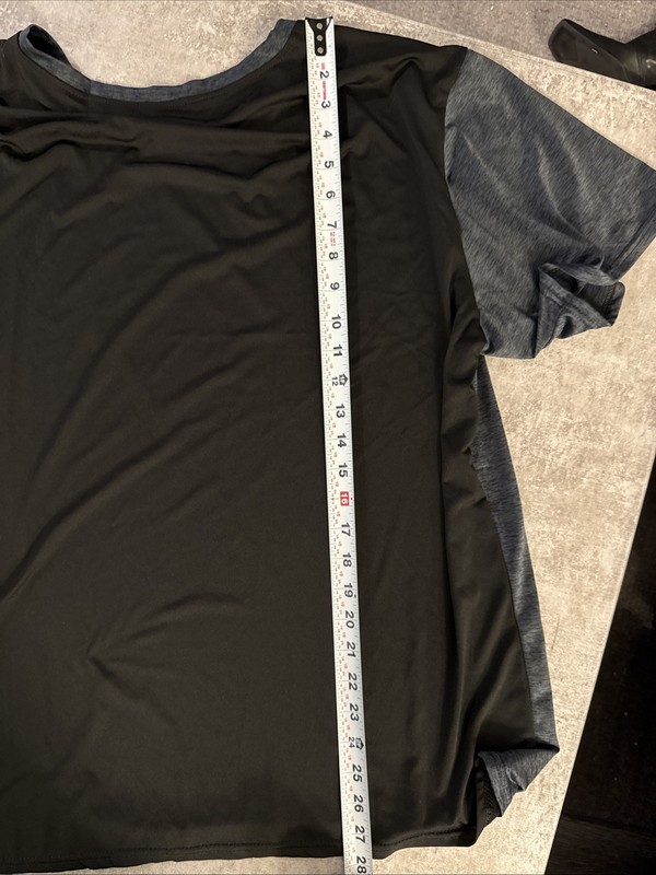 Real essentials Athletic Shirt Two Toned Gray And Black Size 2XL gallery
