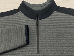 Under Armour 1/4 Zip Pullover Sweatshirt Ribbed Mens Size Large Gray/Black