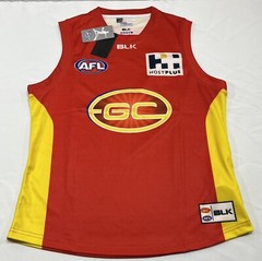 NWT 2015 Gold Coast Suns Singlet Mens Size L AFL On Field Team Jersey Replica
