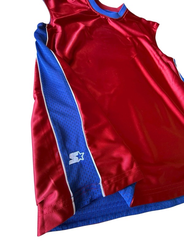 Vintage STARTER Basketball Jersey Men’s Reversible Sleeveless Size Large Blue gallery
