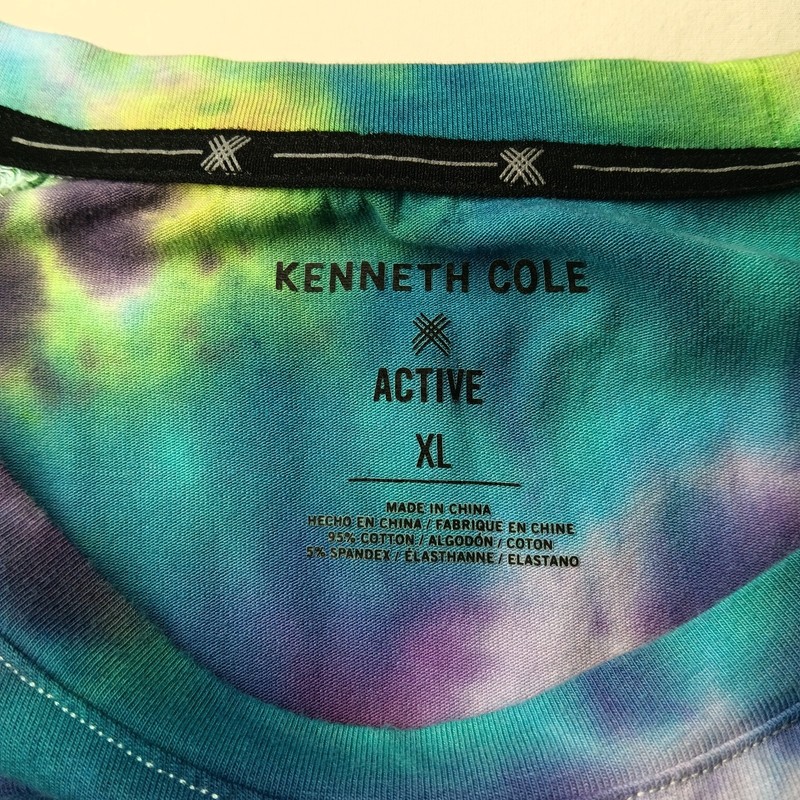 Handmade Tie-Dye XL Kenneth Cole Active T-Shirt Breatheable Festival Unisex OOAK gallery
