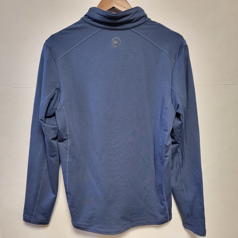 Vineyard Vines Jim Nantz Pullover Mens Small Blue Quarter Zip Golf Sweater gallery