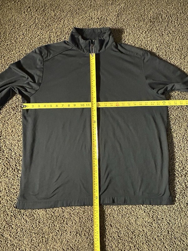 Greg Norman Play Dry Men's XL Black 1/4 Zip Mock Neck Long Sleeve Golf Pullover gallery