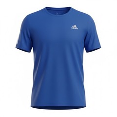 Adidas Men’s Club 3 Stripe T Shirt In Royal Blue With White Stripes On Sleeve