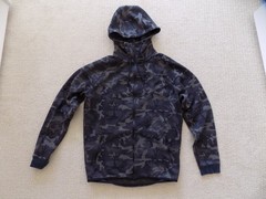 MENS M MEDIUM NIKE TECH FLEECE WINDRUNNER HOODIE JACKET BLACK CAMO 694004 233