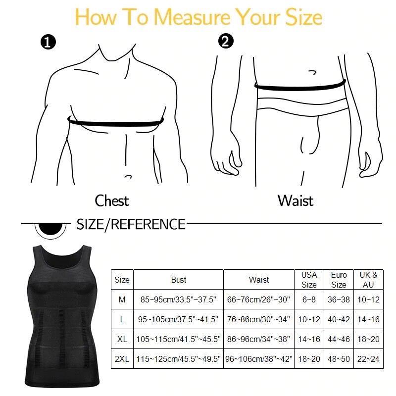 Men's Compression Shirt Slimming Body Shaper Vest Workout Tops Abs Abdomen Tank gallery
