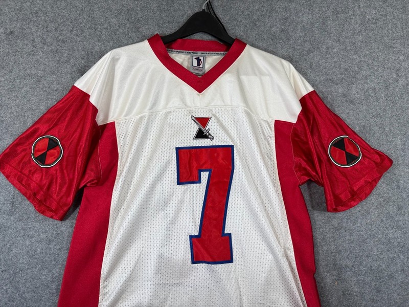 Battlefield Collection US Army 7 ID 7th Infantry Division Jersey Men L Red White gallery
