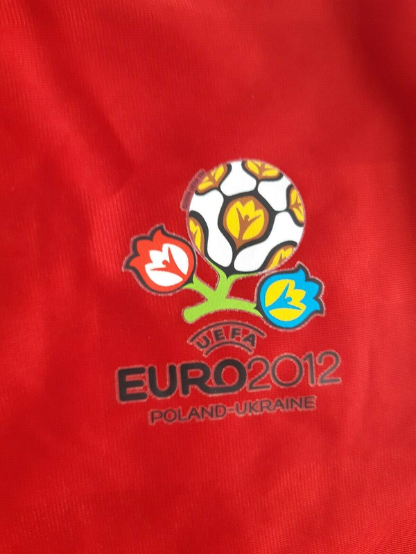 Euro 2012 Adidas Mens FAN Shirt Red Size L Jersey Football / Soccer Sport Kit gallery