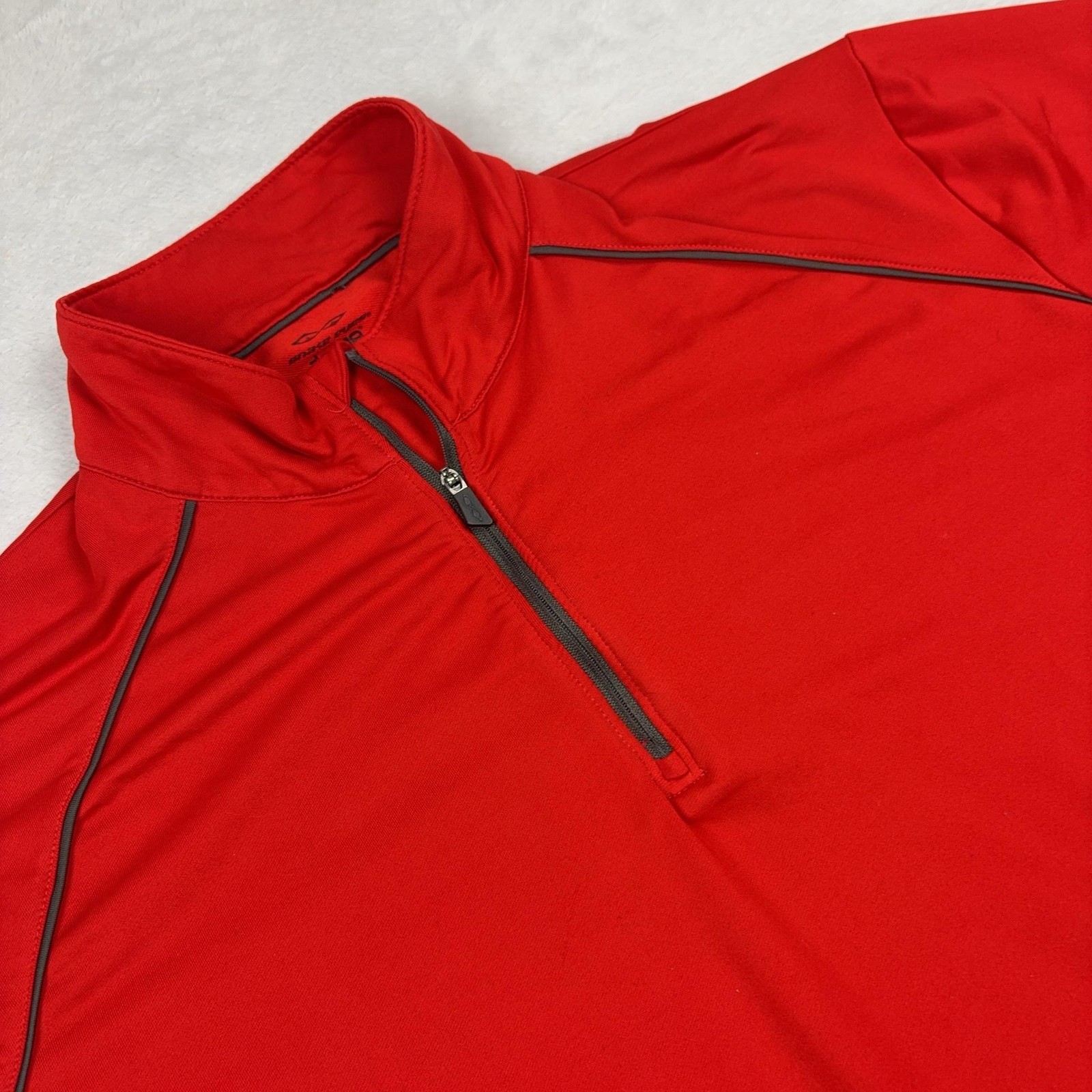 Snake Eyes 1/4 Zip Long Sleeve Pullover Men L Red Mock Neck Tagless Dry-18 gallery