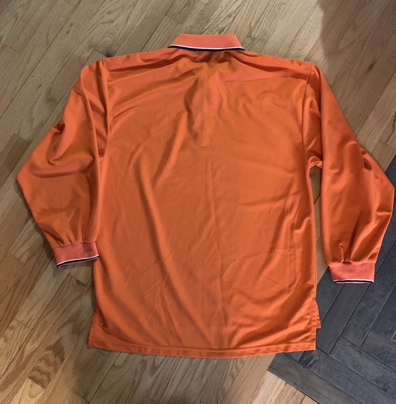 TOMMY HILFIGER 1/4 Zip Pullover Long Sleeve Size Large Orange gallery