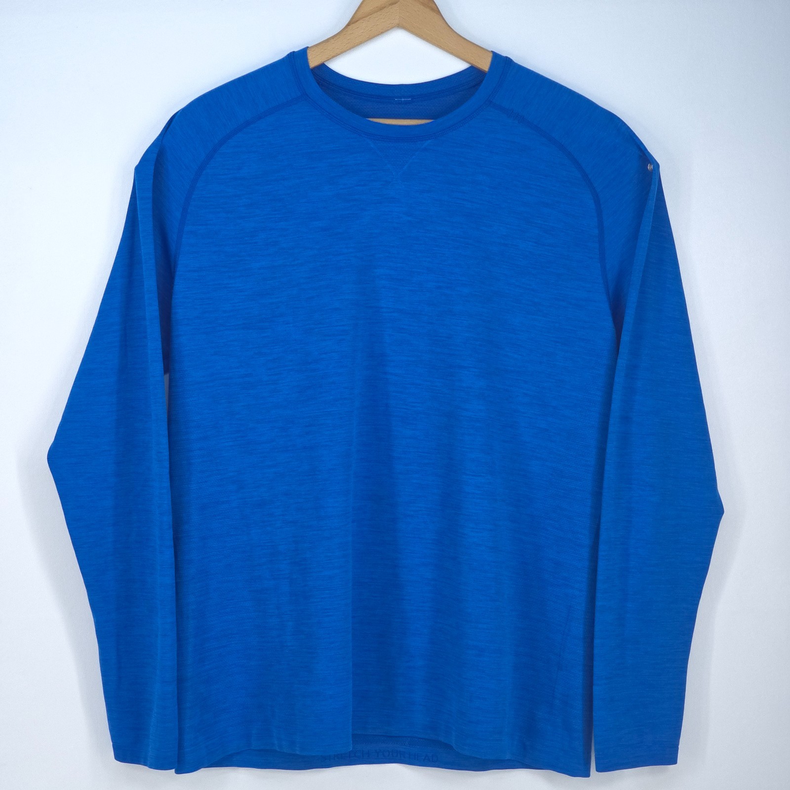 Lululemon Metal Vent Tech Long Sleeve Shirt Mens XL Blue Heathered Space Dye gallery