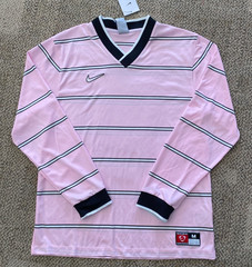 Nike Soccer Top Shirt Long Sleeve V Neck IF1532-663 Pink Stripe $80 Men’s XXL