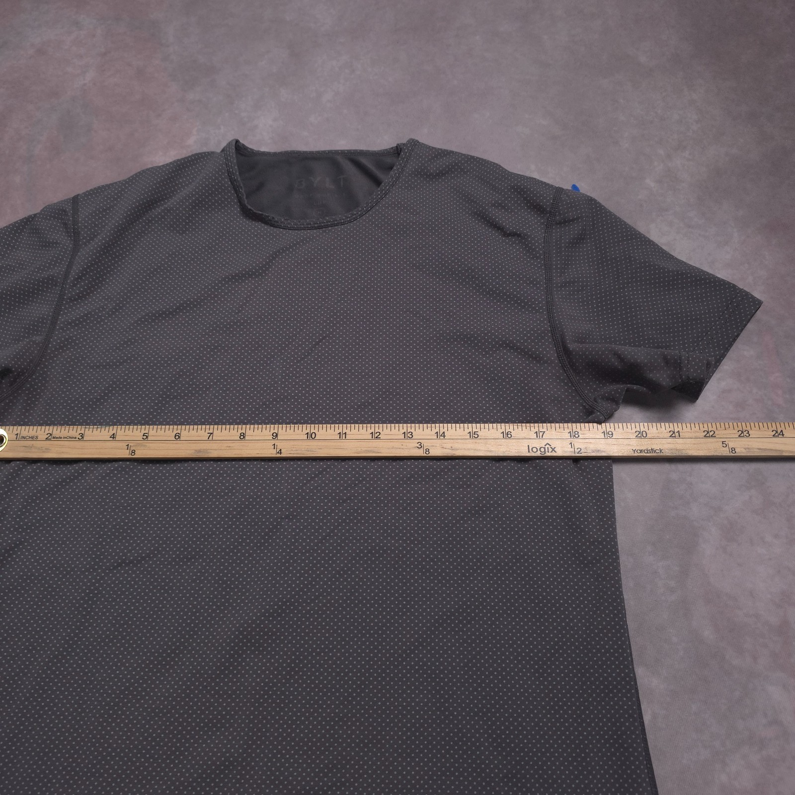 BYLT Shirt Drop Cut Work Out Excercise Gym Polka Dot Pullover Mens Medium gallery
