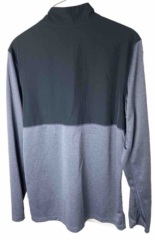 Nike Dri Fit 1/4 Zip Active Pullover Long Sleeve Gray Black Men’s Size Small gallery