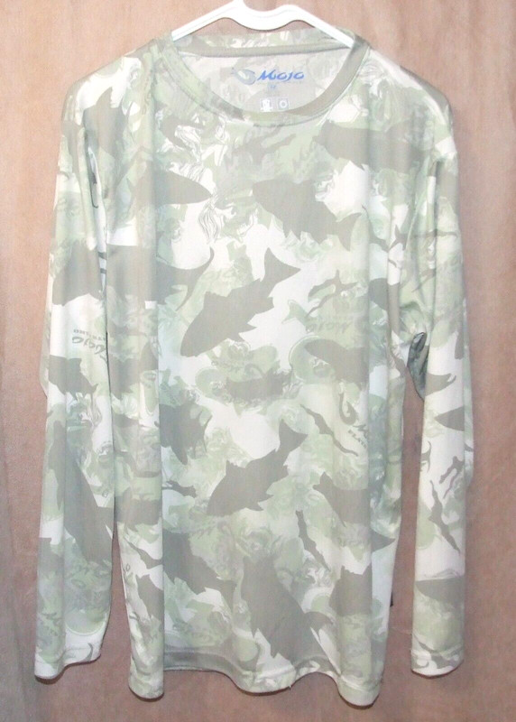 Mojo Sportswear Flats Camo LS Performance Fishing Shirt, UPF 50+ - Size M - EUC gallery