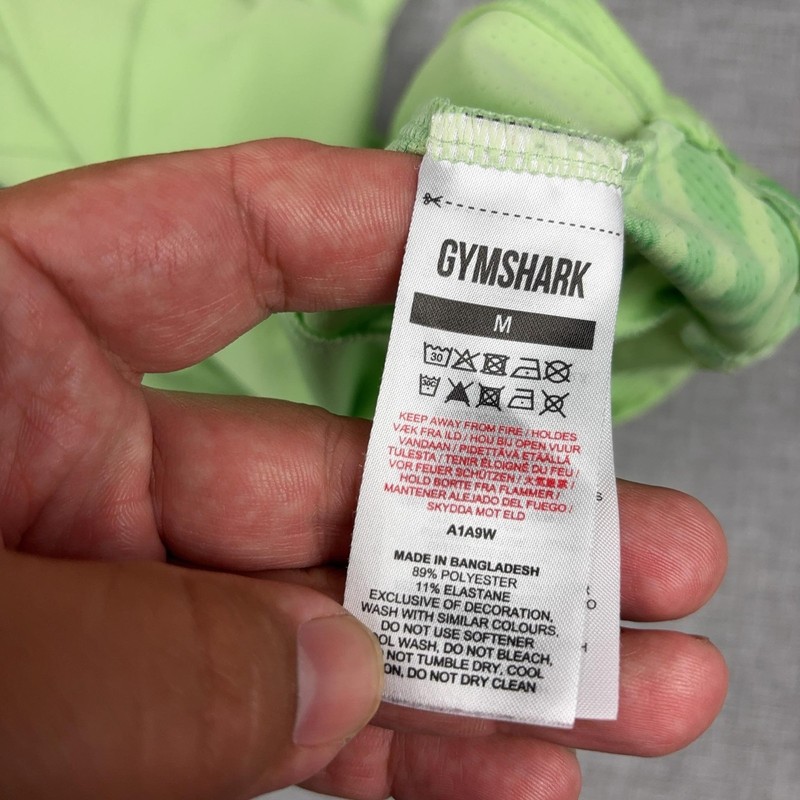 Gymshark Tank Top Mens Medium Green Sleeveless Mesh Running Training Athletic gallery